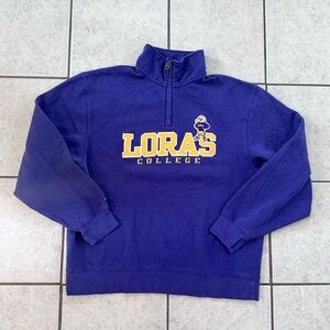 Jansport Loras College LARGE Quarter Zip Pullover Sweater